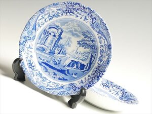 k761 Spode スポード ブルーイタリアン ペア ラウンド ディッシュ プレート 16cm 2枚