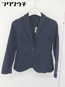◇ DOUBLE STANDARD CLOTHING 2B 長袖 テーラード ジャケット サイズ32 ネイビー レディース