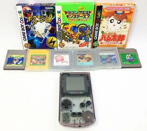 10点セット 任天堂 ゲームボーイカラー CGB-001 クリアパープル 本体 ポケモンカードGB ドラクエ まとめて 大量 GAMEBOY COLOR Nintendo