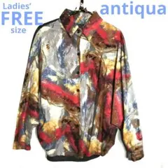 古着 antiqua アンティカ 長袖シャツ ドルマン 変形デザイン Free