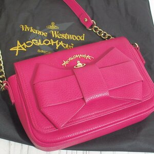 f002 BAG(60) 美品 Vivienne Westwood リボン アングロマニア ショルダー ショルダーバッグ