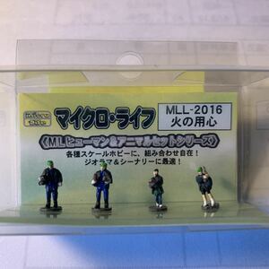 マイクロライフ MLL-2016 火の用心 消防団 火消し 未開封美品 希少珍品終売品 アイコム 日本製ハンドメイド フィギュア Nゲージ情景 金属製