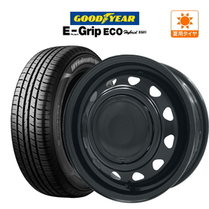 サマータイヤ ホイール 4本 ウェッズ スチール ネオキャロ グッドイヤー エフィシエント グリップ エコ EG01 155/65R14