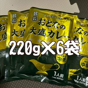 レトルトカレーおとなの大盛りカレー中辛220g6袋