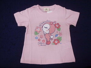 新品　TA3043-95　アンパンマン半袖Ｔシャツ　ドキンちゃん・ハイビスカス　ピンク　レターパック発送（代引き不可）