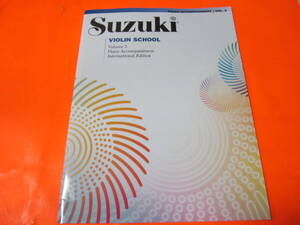 ♪　輸入楽譜　Suzuki Violin School: Piano Accompaniment3　ヴァイオリン　