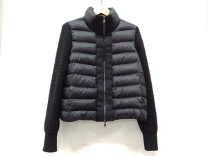 MONCLER MAGLIONE TRICOT CARDIGAN 袖切替ダウンジャケット レディース XSサイズ ブラック 冬服