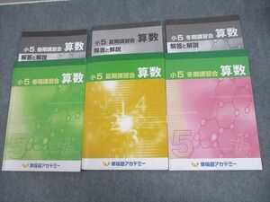 WD12-010 早稲田アカデミー 小5 算数 春/夏/冬期講習会 通年セット 2022 計3冊 18S2B