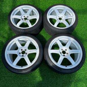 RAYS TE37 SAGA S-plus 9.5J PCD100 5穴 86 プリウス カローラ スポーツ レガシィ インプレッサ 255/35r18 鍛造 TWS BBS 