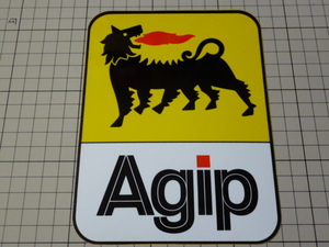 大きめ Agip ステッカー 当時物 です(167×123ｍｍ) アジップ モーター オイル