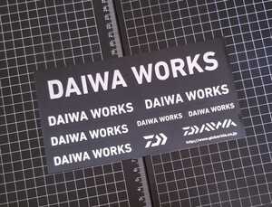 DAIWA　WORKS 　ダイワ ワークス ステッカー/　シルバー　ブラック　Silver　BLACK　黒色　黒銀　グローブライド　シール