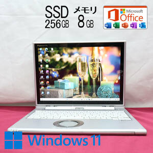 ★美品 高性能7世代i5！SSD256GB メモリ8GB★CF-XZ6 Core i5-7300U Webカメラ Win11 MS Office2019 Home&Business ノートPC★P72803