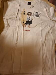 dead stock! old stussy APPLEBUM TEE Tシャツ 原宿チャプト限定 white M 新品未使用