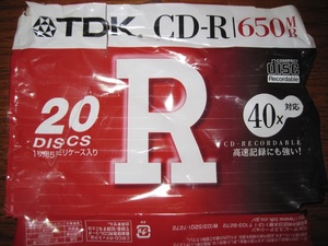 TDKのCD-Rメディア シュリンク開封品18枚セット(太陽誘電OEM)