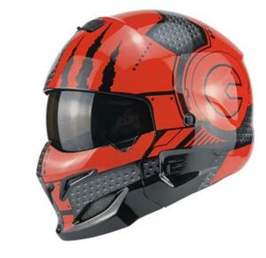 新しいデザインオートバイバイクヘルメット ハーフヘルメット フルフェイスヘルメット レーシング組立式顎部分着脱できる-XXLサイズ