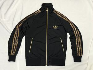 限定 adidas アディダス オリジナルス 黒 レオパード トレフォイルロゴ トラックジャケット ジャージ トラックトップ S 豹柄 ヒョウ 正規品