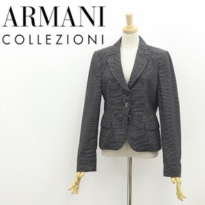 美品 国内正規品◆ARMANI COLLEZIONI アルマーニ コレッツォーニ バーズアイ ウール 3釦 ジャケット 40