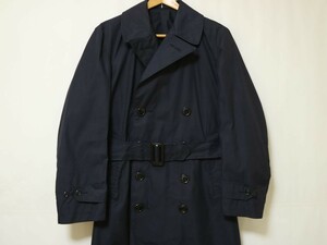 エポレット無し ! デッドストック 1967年 米海軍 実物 60s US.NAVY ビンテージ USN レイン トレンチ コート 濃紺 ネイビー S SMALL-SHORT