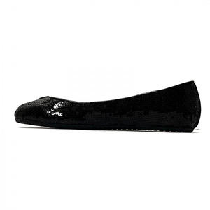 アンテプリマ ANTEPRIMA フラットシューズ 22 1/2 - スパンコール×エナメル（レザー） 黒 レディース スカル 美品 靴