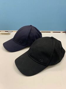 N☆ Calvin Klein カルバンクライン CK キャップ ONE SIZE フリーサイズ ブラック ネイビー 2点まとめ