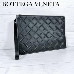 BOTTEGA VENETA ボッテガヴェネタ グラフィック イントレチャート クラッチバッグ ブラック 592643 セカンドバッグ ハンドバッグ ポーチ