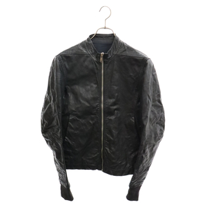 Rick Owens リックオウエンス 12AW Sternberg Leather Jacket スタンバーグシングルライダースジャケット RU9763 ブラック