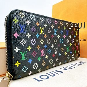 3505【ほぼ極美品】LOUIS VUITTON ルイヴィトン モノグラム マルチカラー ジッピーウォレット ラウンドファスナー 長財布 M60050/CA1057