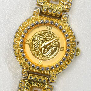 1円 可動品 腕時計 ジャンニ・ヴェルサーチ GIANNI VERSACE 7008002 コインウォッチ メデューサ クォーツ レディース 同梱不可