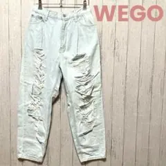 WEGO ウィゴー　ダメージデニムパンツ　薄色