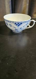 ｈ506　ロイヤルコペンハーゲン　カップ＆ソーサー⑤　Blue Fluted Half Lace Teacup with Saucer