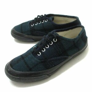 【6 1/2】ケッズ/Kedsウールチェック柄 スニーカーLOW★緑LADIES