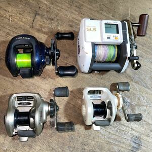 shimano など小船リール 4個　中古