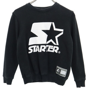 エクストララージ スターター コラボ 長袖 スウェット トレーナー 140 ブラック XLARGE KIDS ｘ STARTER キッズ