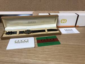 箱カード付き美品ほぼ未使用グッチGUCCI腕時計本物￥500から