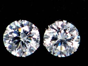 【宝石屋本舗】計2.04ct　F-I1-FAIR　G-I1-FAIR　天然ダイヤモンド　PT900ピアス（中央宝石研究所鑑定書付）