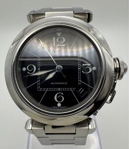 Cartier パシャC 自動巻き　ブラック文字盤　W31076M7 稼動品