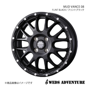 WEDS-ADVENTURE/MUD VANCE 08 フレアワゴン MM21S アルミホイール1本【14×4.5J 4-100 INSET45 FLINT BLACK】 0041121