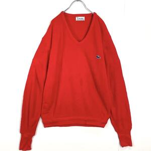 IZOD LACOSTE アイゾッド ラコステ ニット レッド Vネック