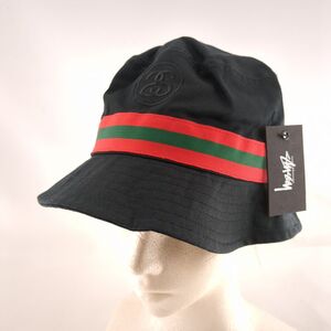 ステューシー　ハット　S/M　132650　ブラック　SS LINK BAND BUCKET HAT　stussy　帽子　古着　中古　◆3114/高洲店