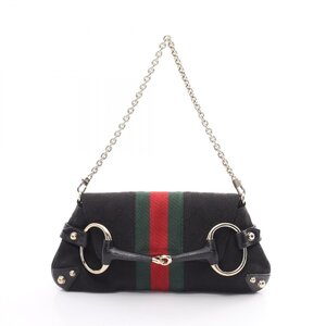 グッチ ホースビット GGキャンバス シェリーライン ブランドオフ GUCCI キャンバス ハンドバッグ キャンバス/レ