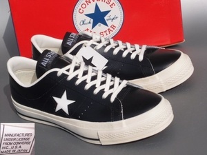 デッド!! 90s 新品!! US 8 / 26,5ｃｍ 初期タグ 日本製 CONVERSE ONESTAR OX ワンスター 黒 レザー