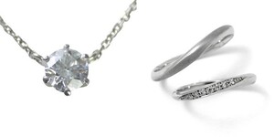 ダイヤモンド ネックレス 婚約 結婚指輪 3セット 安い プラチナ 0.3カラット 鑑定書付 0.324ct Dカラー VVS1クラス 3EXカット H&C CGL