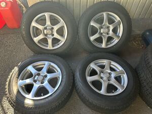 【4本】【バリ溝】【即決】185/70R14 １４×５．５Ｊ ４穴 １００ ＋３８ ブリヂストン　スタッドレス　ＶＲＸ