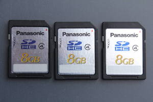 8GB SDHC カード Panasonic　●3枚セット●