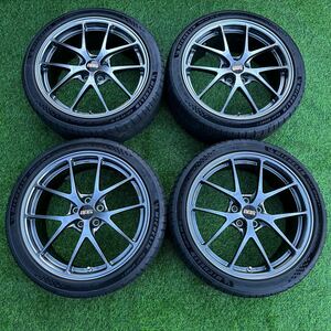 BBS RI-A 18インチ PCD100 5穴 7.5J RI-A021 ミシュラン PS5 23年バリ山 225/40r18 86 プリウス カローラ スポーツ 鍛造 TWS RAYS 