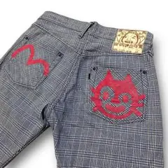 EVISU エヴィス 5500 カモメ ネコ プリント ボタンフライ サイズ30