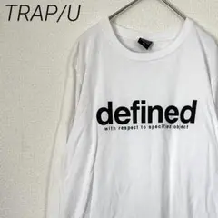 TRAP/U Tシャツ 長袖 クルーネック ワンポイント シンプル