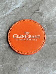 THE GLEN GRANT オリジナルコースター 未使用品 送料込 オレンジカラー レザー調