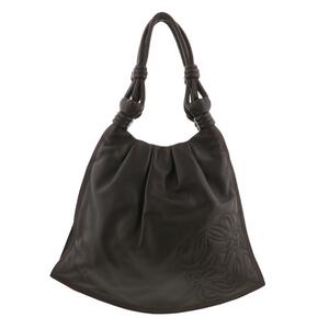 【美品】 LOEWE （ロエベ） LOEWE アナグラムステッチ ハンドバッグ バッグ Brown [ROR]