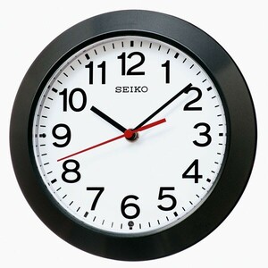 セイコー クロック スタンダード 電波 掛置兼用時計 KX241K ステップセコンド 黒メタリック塗装 ブラック アナログ SEIKO CLOCK